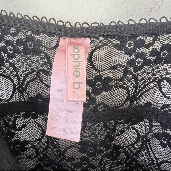 Sophie b. Black Lace Bow Tank Top - Picture 3 of 7